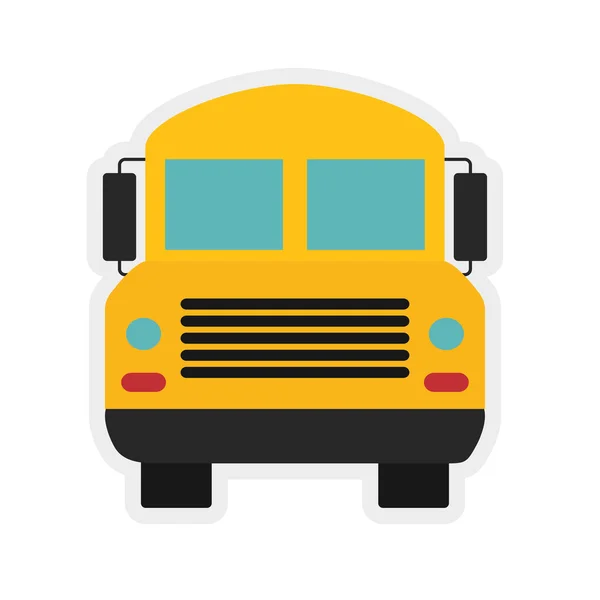 Skolbuss-ikonen. Skol-och Utbildningsdesign. Vektorgrafik — Stock vektor