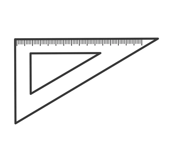 Het pictogram van de liniaal. School en onderwijs ontwerp. Vectorafbeelding — Stockvector