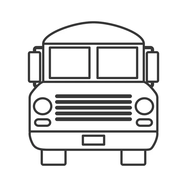 Icono del autobús escolar. Diseño escolar y educativo. Gráfico vectorial — Vector de stock