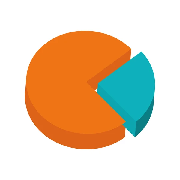 Icono de pastel de infografía. Diseño de datos. Gráfico vectorial — Archivo Imágenes Vectoriales