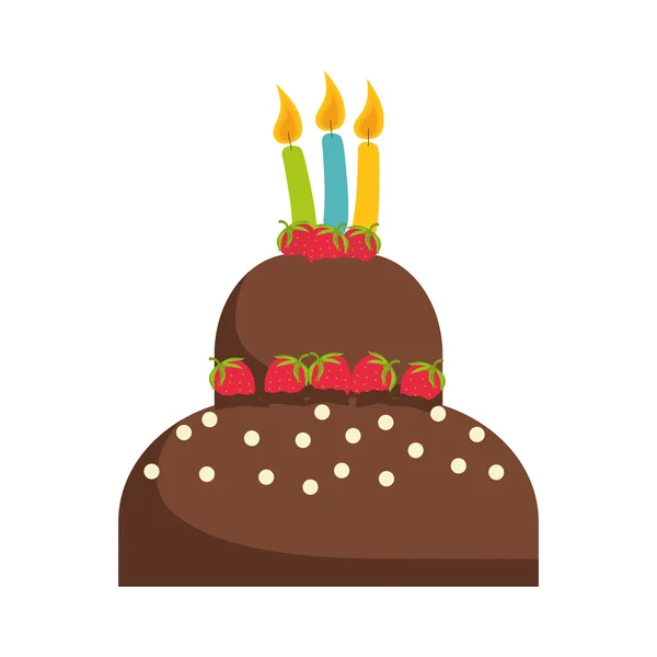 甜蜜的蛋糕图标。甜点和庆祝活动的设计。矢量图形 — 图库矢量图片