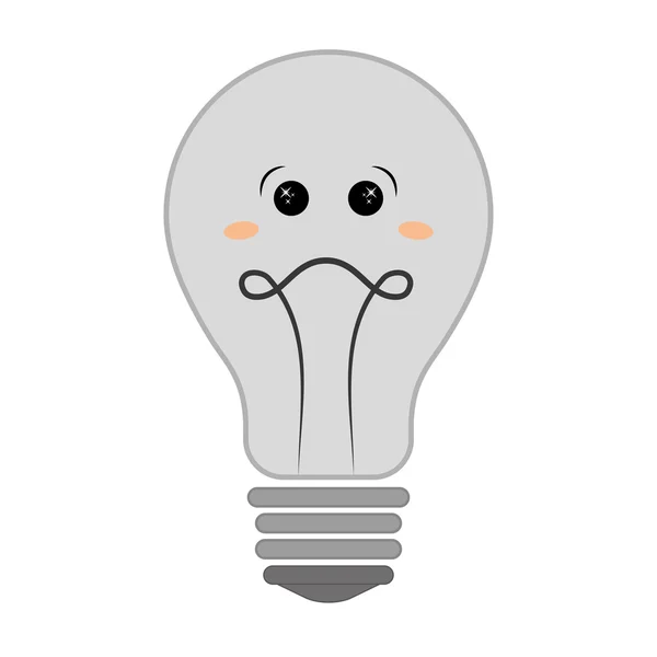 Negative feeling on light bulb icon. Thinking design. Vector gra — Stock Vector