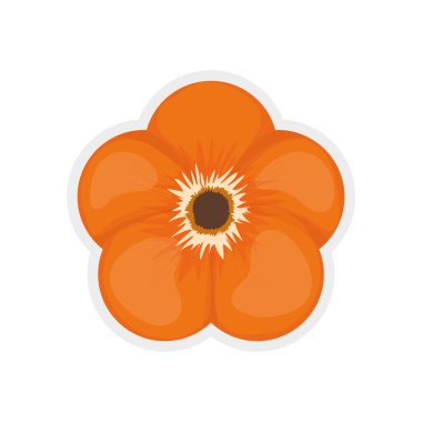 Çiçek simgesi. Bahçe tasarımı. Vektör grafiği