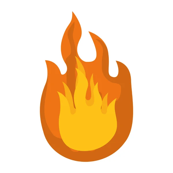 Icono de fuego. Diseño de llama. Gráfico vectorial — Archivo Imágenes Vectoriales