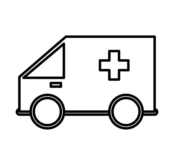 Krankenwagen-Symbol. Sicherheits- und Versicherungsdesign. Vektorgrafik — Stockvektor