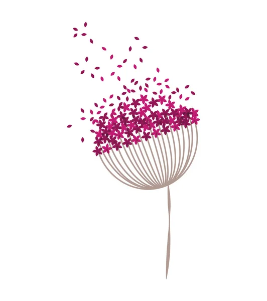 Icono de flor. Diseño de jardín. Gráfico vectorial — Vector de stock
