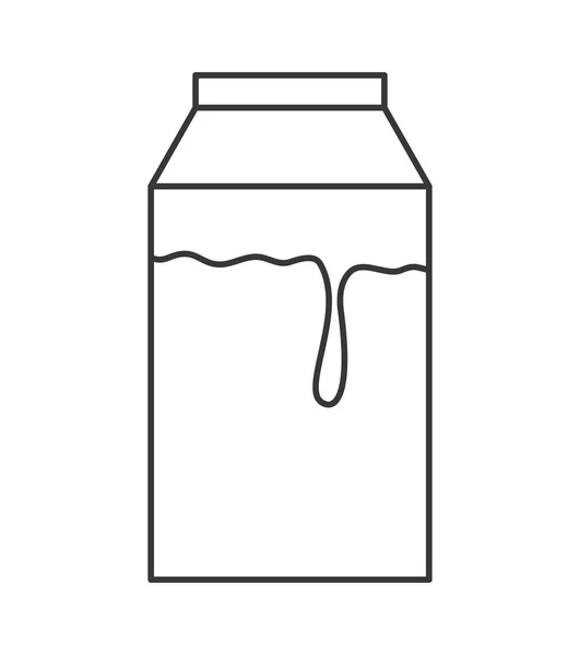 Коробка с иконой молока. Дизайн напитков и напитков. Векторная графика — стоковый вектор