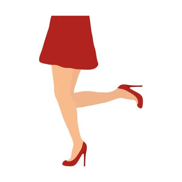 Icono de las piernas femeninas. Diseño del cuerpo humano. Gráfico vectorial — Vector de stock