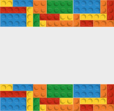 Lego simgesi. Soyut resim. Vektör grafiği