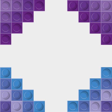 Lego simgesi. Soyut çerçeve şekil. Vektör grafiği