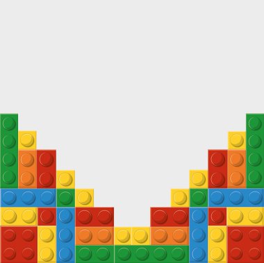 Lego simgesi. Soyut resim. Vektör grafiği
