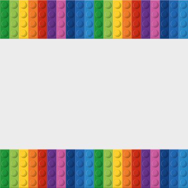 Lego simgesi. Soyut resim. Vektör grafiği