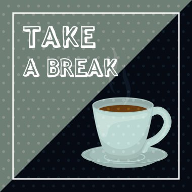 Kahve kupa simgesi. Kahve Saati tasarım. Vektör grafiği