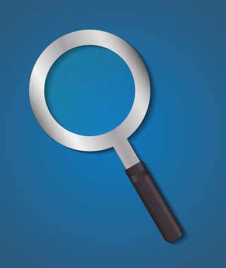 Lupe simgesi. Arama tasarım. vektör grafiği