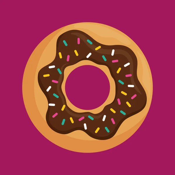 Donut-Symbol. Süßes Design. Vektorgrafik — Stockvektor