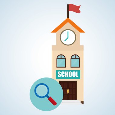 Resimde arka Tasarım Okulu için hakkında eğitim ile ilgili düz