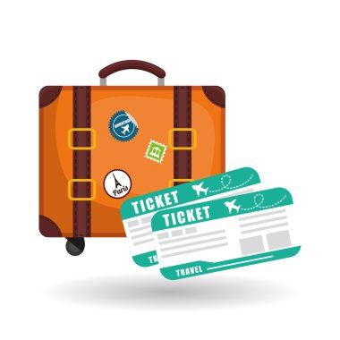 Düz illüstrasyon seyahat tasarım