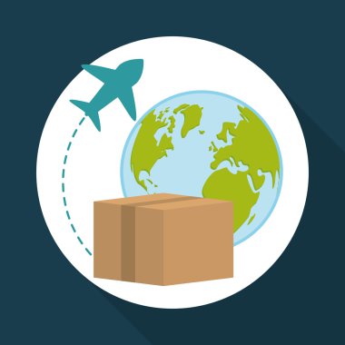 Düz ücretsiz teslim tasarım, düzenlenebilir vektör Illustration