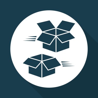 Düz ücretsiz teslim tasarım, düzenlenebilir vektör Illustration