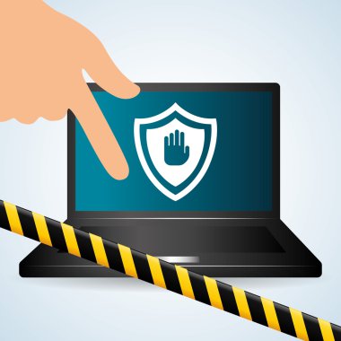 Güvenlik sistemi tasarımı, uyarı ve teknoloji kavramı