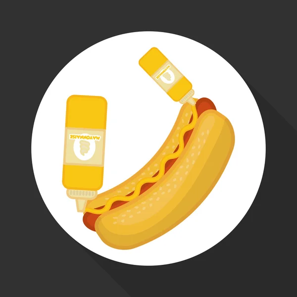 Illustration plate sur le design fast food — Image vectorielle