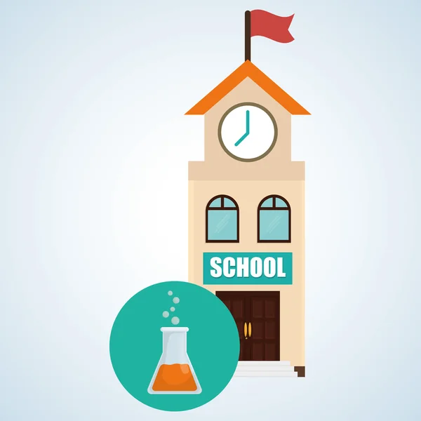 Ilustración plana sobre el diseño de la escuela, relacionado con la educación — Vector de stock