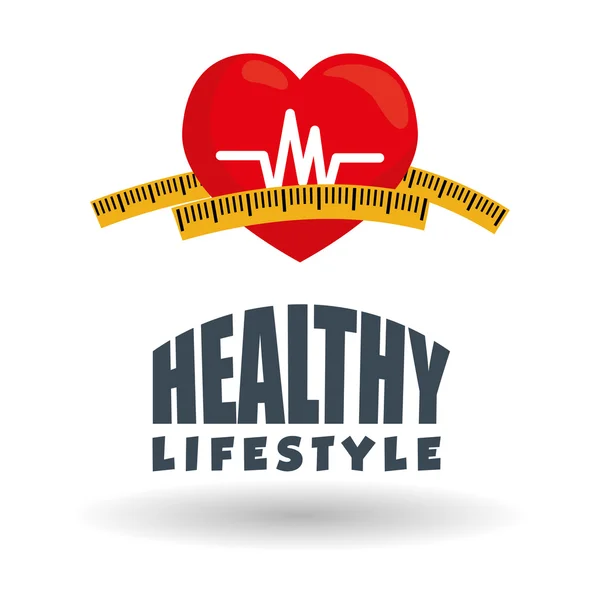 Ilustración plana del diseño de estilo de vida saludable — Vector de stock