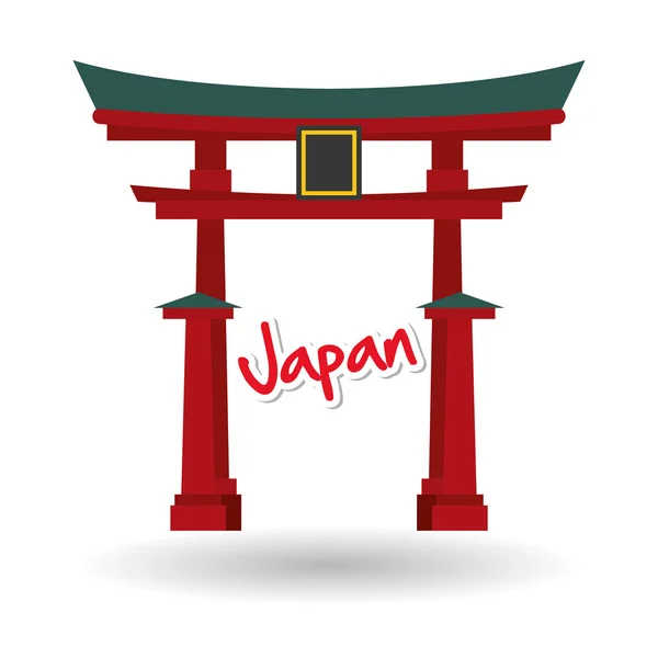 Flache Abbildung des japanischen Designs — Stockvektor