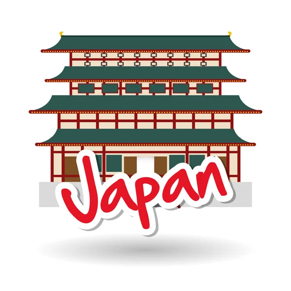 Ilustración plana del diseño japonés — Vector de stock