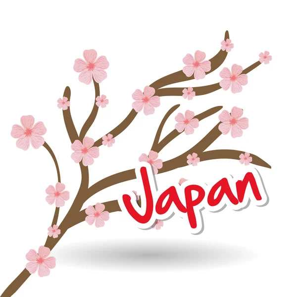 Ilustración plana del diseño japonés — Vector de stock