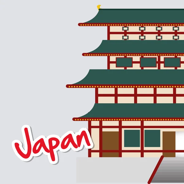 Ilustración plana del diseño japonés — Vector de stock