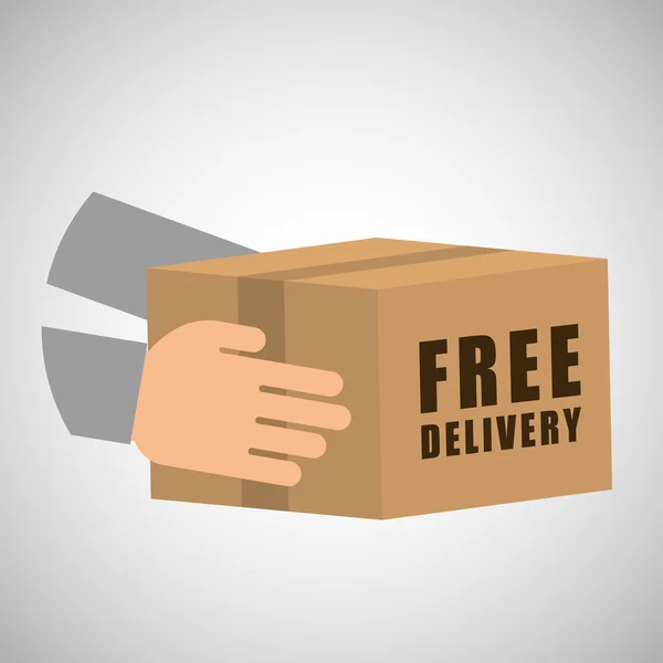 Flat illustration of free delivery design , editable vector — Stock Vector