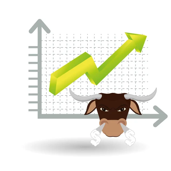 Concetto di profitto, denaro e finanza — Vettoriale Stock