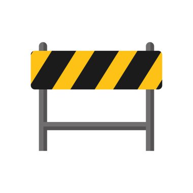 bariyer simgesi. İnşaat kavramı altında. Vektör grafiği