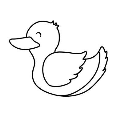 ördek simgesi. Çiftlik hayvan kavramı. Vektör grafiği