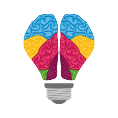 Beyin simgesi. İnsan organ tasarım. Vektör grafiği