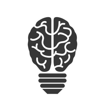 Beyin simgesi. İnsan organ tasarım. Vektör grafiği