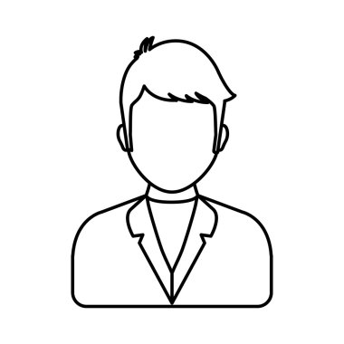 Adam simgesi. erkek avatar tasarım. Vektör grafiği