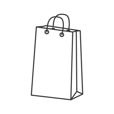 Alışveriş çantası simgesi. Ticaret tasarım. Vektör grafiği