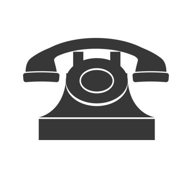 Telefon simgesi. Retro teknoloji tasarım. Vektör grafiği