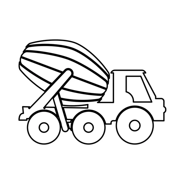 Concrete mixer icon. Under construction concept. Vector graphic — Stock Vector