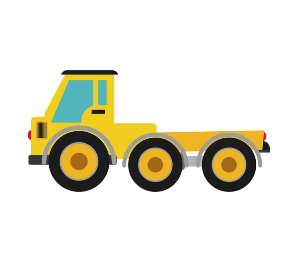 Icona del camion. Concetto in costruzione. Grafico vettoriale — Vettoriale Stock
