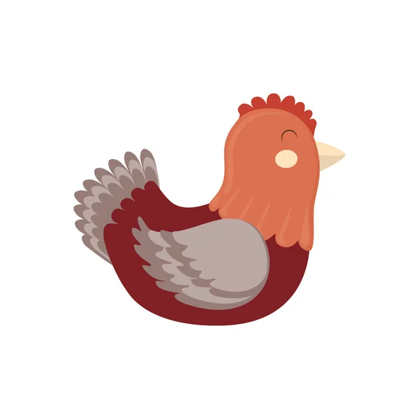 Icono de pollo. Concepto animal de granja. Gráfico vectorial — Archivo Imágenes Vectoriales