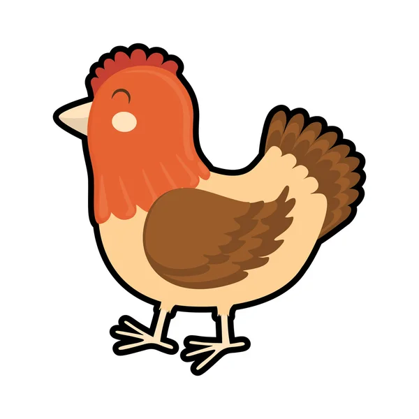 Icono de pollo. Concepto animal de granja. Gráfico vectorial — Vector de stock