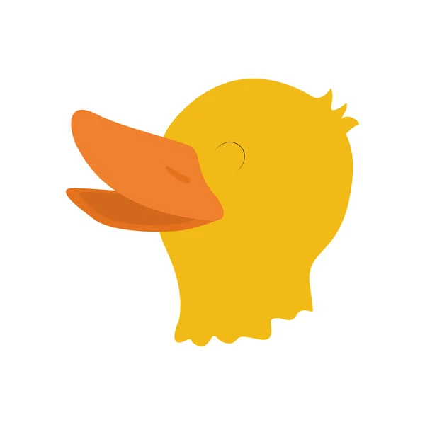 Icono de pato. Concepto animal de granja. Gráfico vectorial — Vector de stock