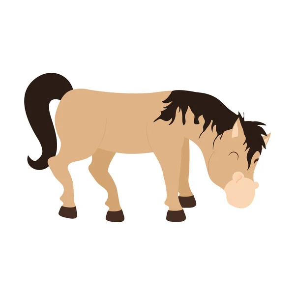 Pferde-Ikone. Nutztierkonzept. Vektorgrafik — Stockvektor
