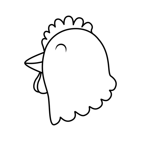 Icono de pollo. Concepto animal de granja. Gráfico vectorial — Vector de stock