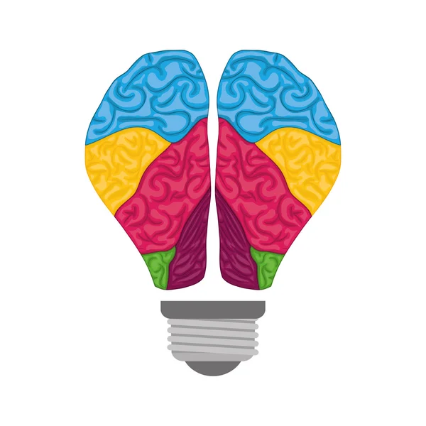 Beyin simgesi. İnsan organ tasarım. Vektör grafiği — Stok Vektör
