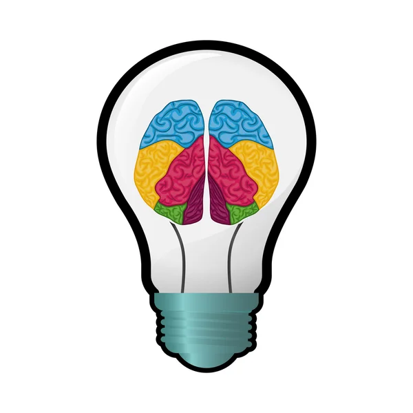 Icona del cervello. Progettazione di organi umani. Grafico vettoriale — Vettoriale Stock