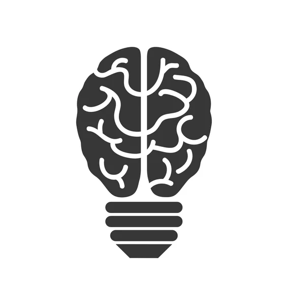 Icono cerebral. Diseño de órganos humanos. Gráfico vectorial — Vector de stock